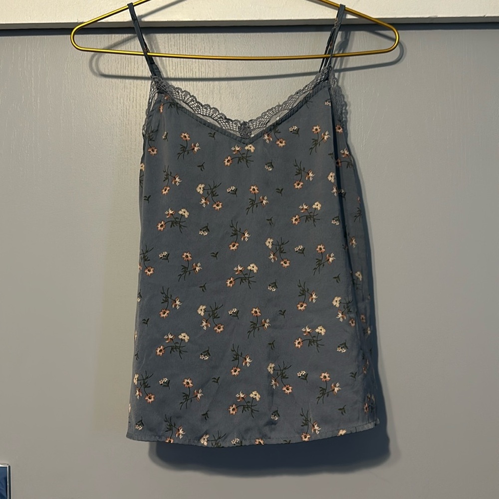 Spaghetti strap shirt.